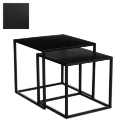 Selette Goa coloris noir en métal - 35 x 35 x 33 cm