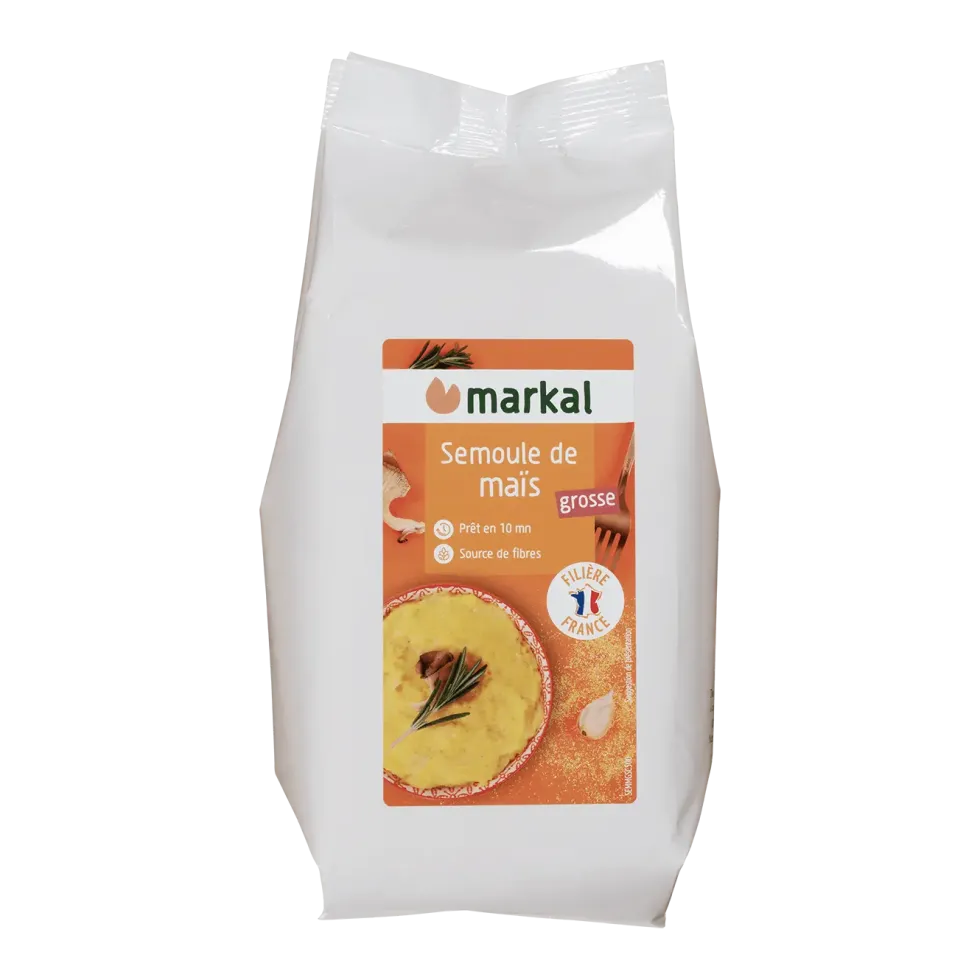 Semoule de maïs grosse bio en sachet de 500 g