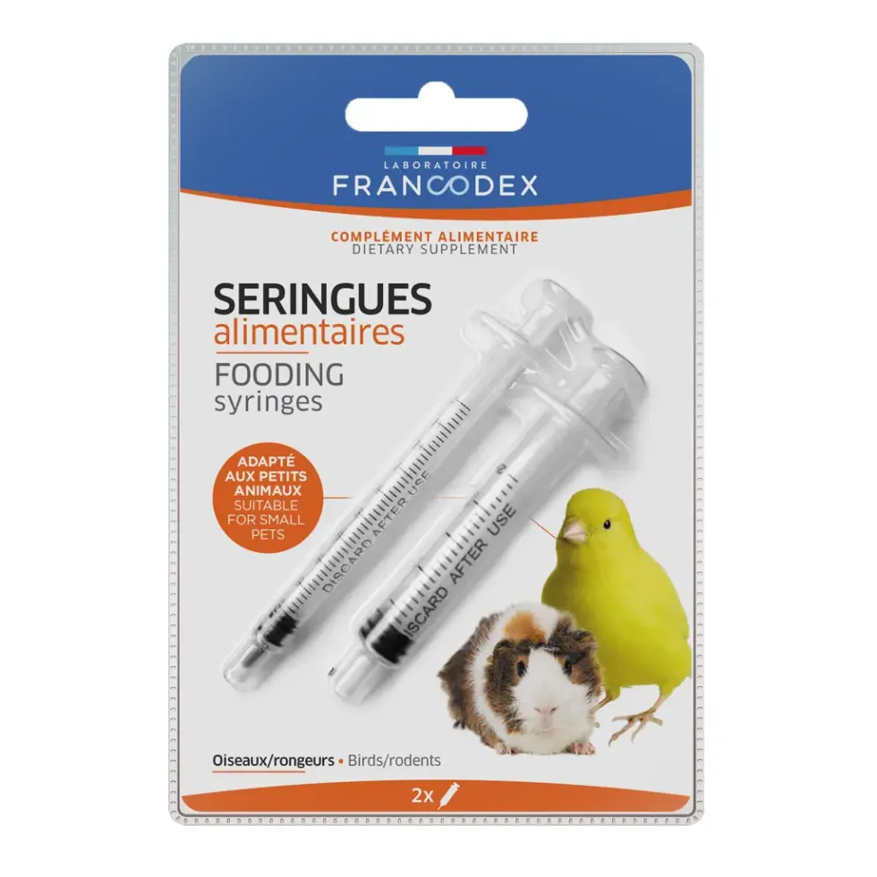 Seringue alimentaire pour rongeurs et oiseaux Francodex - x 2