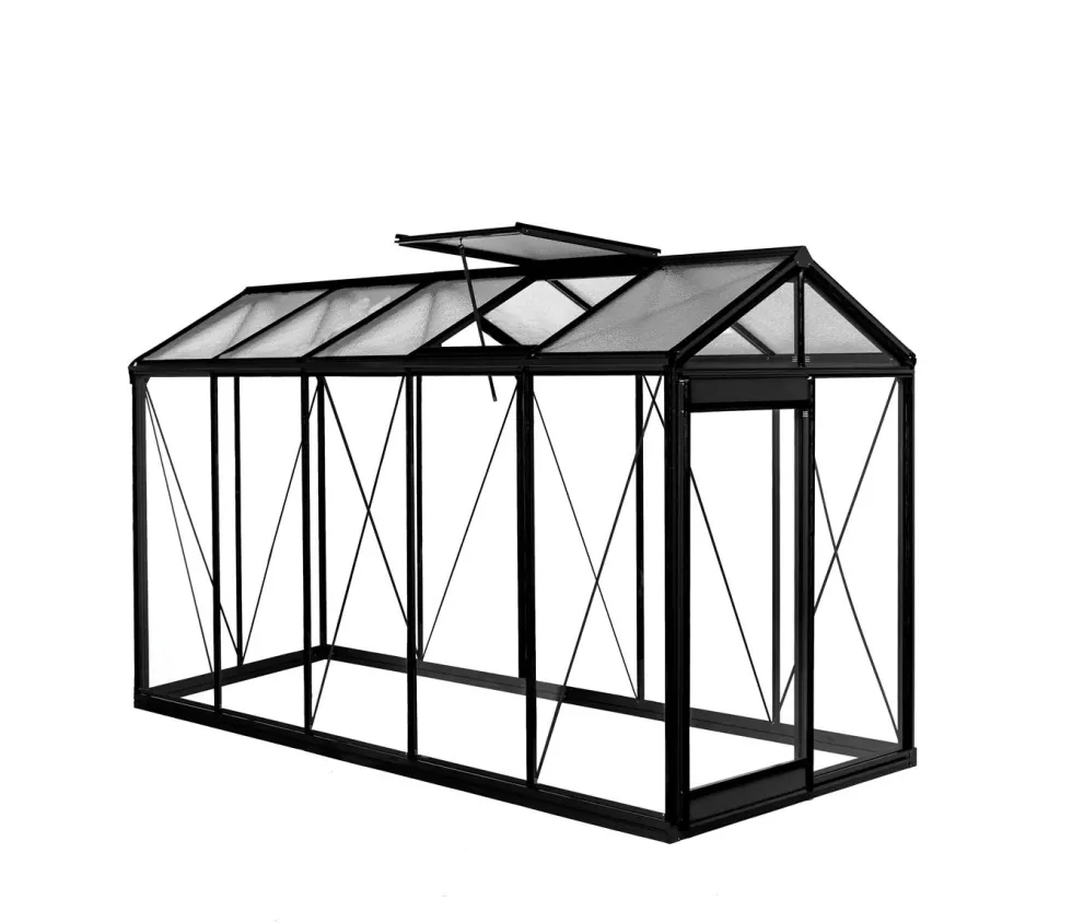 Serre de jardin Piccolo 05 Blackline coloris noir laqué ACD - 159 x 371 cm
