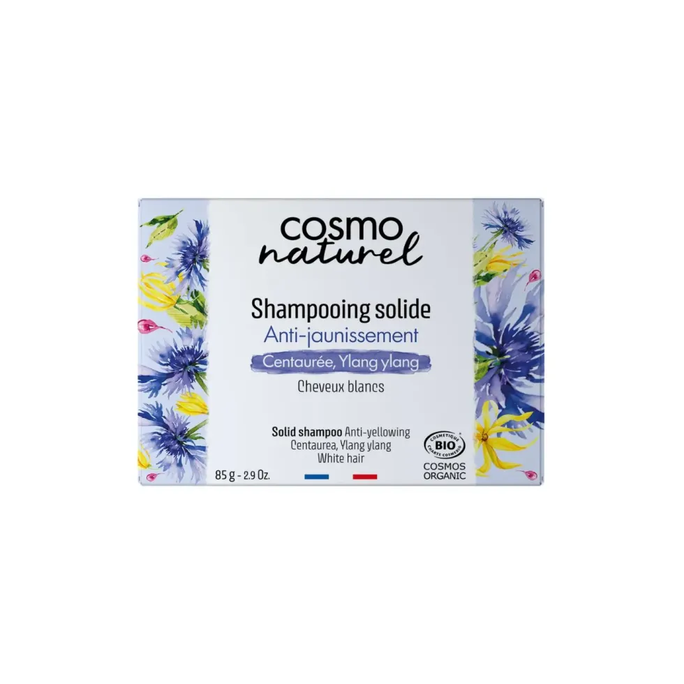 Shampoing solide pour cheveux blancs centaurée Cosmo Naturel - 85 g