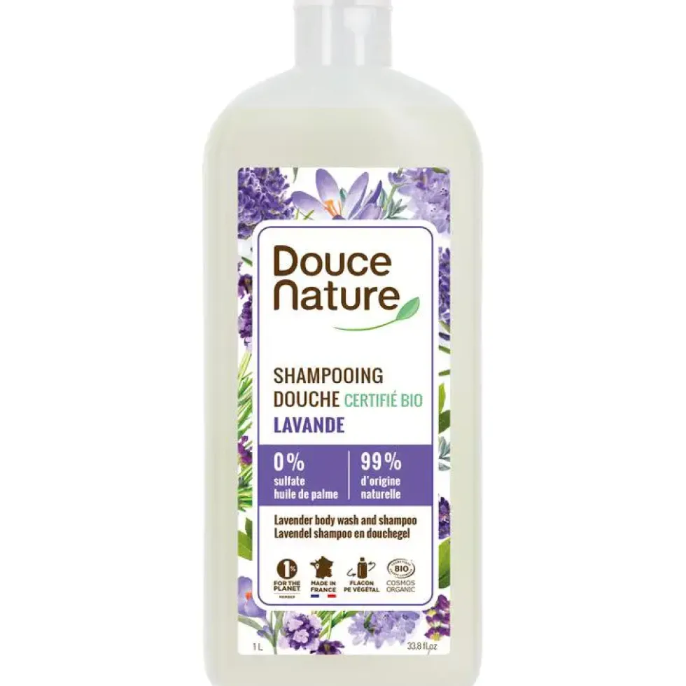 Shampooing douche Lavande certifié Bio Douce Nature - 1 L
