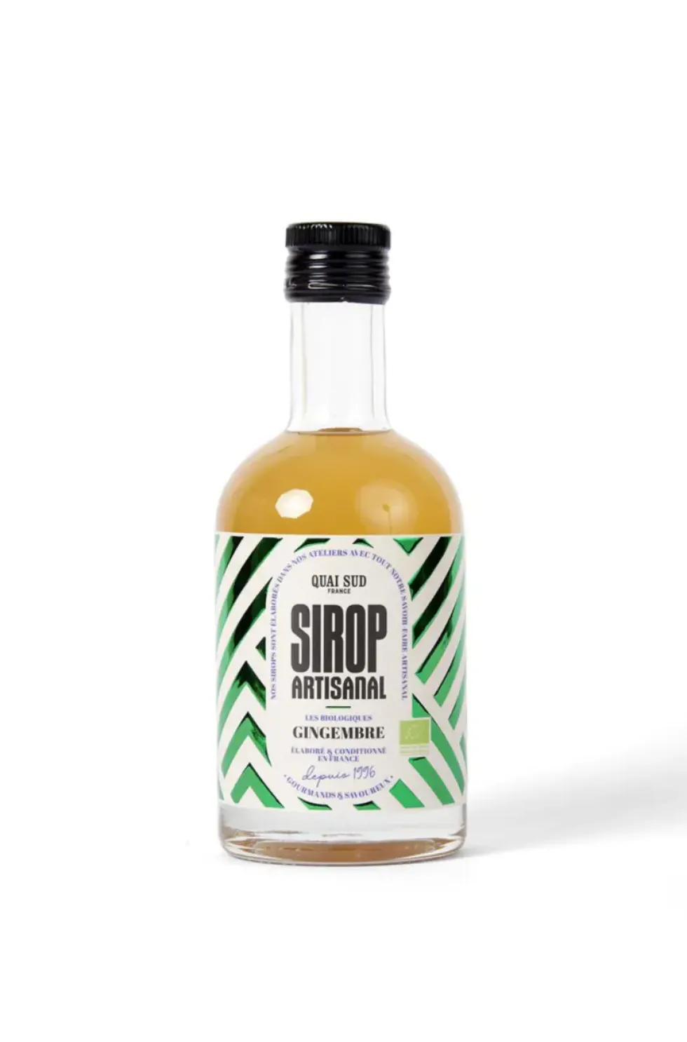 Sirop artisanal Bio au gingembre Quai Sud - Bouteille de 35 cl