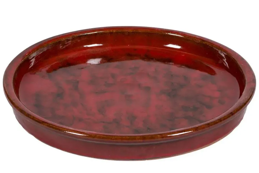 Soucoupe en grès émaillé rouge Passion for Pottery Shanghaï - Ø 40 cm