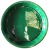 Soucoupe en terre cuite émaillée coloris jade Les Poteries d'Albi - Ø 33 x H 4 cm