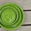 Soucoupe en terre cuite émaillée coloris vert forêt Les Poteries d'Albi - Ø 14 x H 2 cm