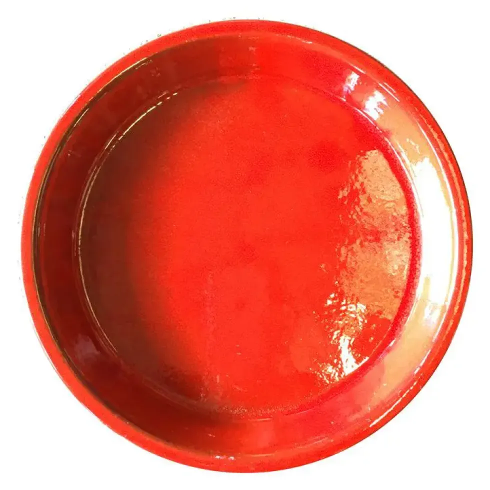 Soucoupe Les Poteries d'Albi coloris coquelicot - Ø 23 cm