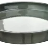 Soucoupe pour pot évasé coloris gris en métal recyclé - 23,5 x 23,5 x 3 cm