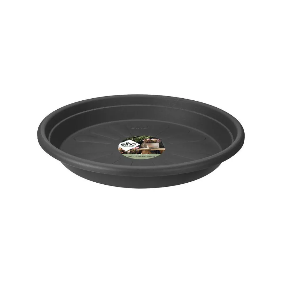 Soucoupe ronde couleur anthracite - Ø 13x2 cm