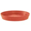Soucoupe ronde en plastique coloris terre battue EDA Toscane - Ø 40 x H 5,8 cm