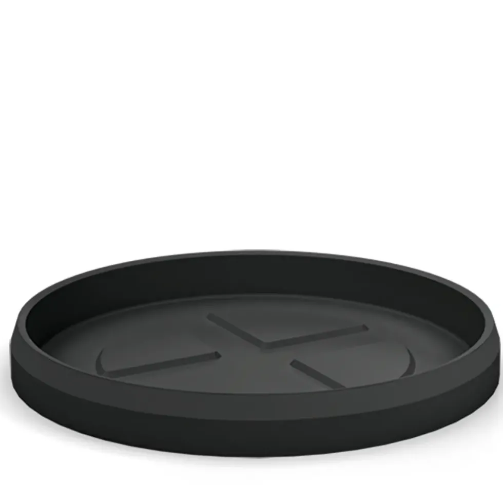 Soucoupe ronde en plastique coloris anthracite Veca Tyle - Ø 53 cm