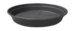 Soucoupe ronde en plastique recyclé gris ardoise Cocoripot - Ø 15 cm