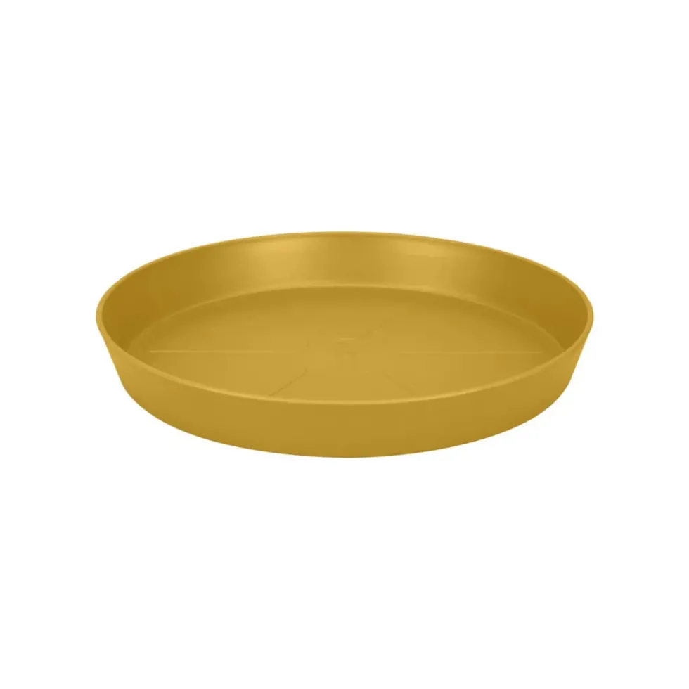 Soucoupe ronde en plastique recyclable jaune miel Elho Loft Urban - Ø 30,2 cm