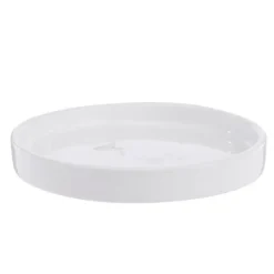 Soucoupe Subly en céramique blanc émaillée - Ø 15 x 2 cm