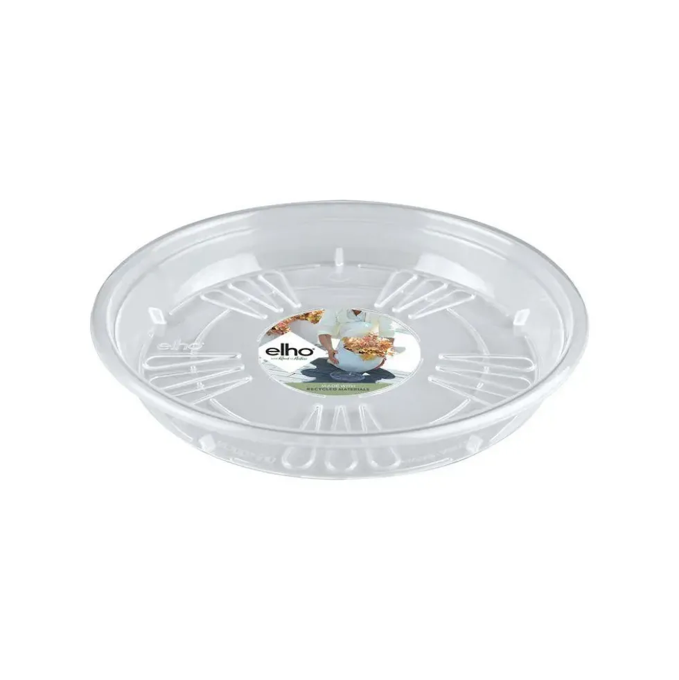 Soucoupe Uni ronde Elho transparente Ø 21 x H 3,1 cm