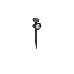Spot solaire Lazise en plastique noir à LED blanc chaud 8x11x35,5 cm