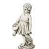 Statue fille avec arrosoir en polymagnesium blanc cassé - 68 cm