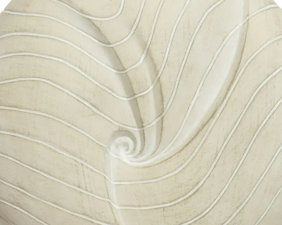 Statue ronde en fibre argile coloris blanc cassé Decoris - 51 x 25 x 64,5 cm
