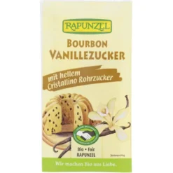 Sucre vanillé Bourbon au sucre de canne cristallino bio Rapunzel - 4 x 8 g