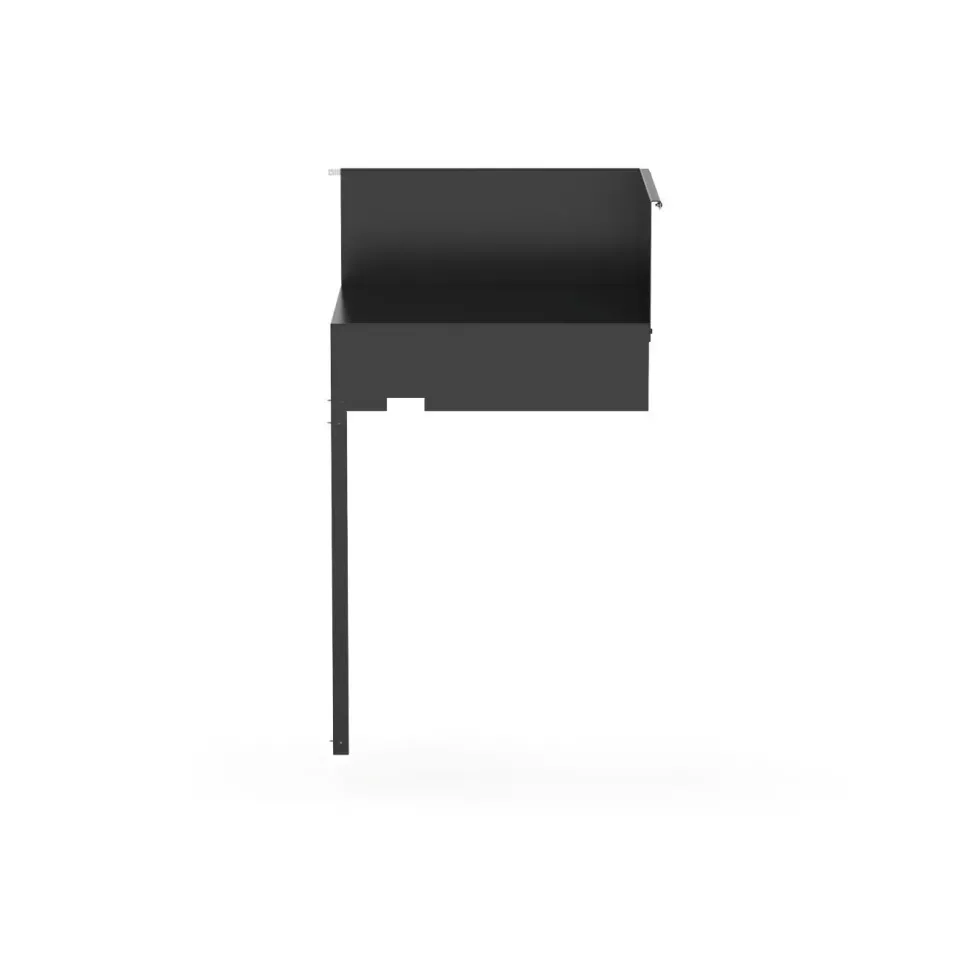 Support angle coloris noir en acier - 61,5 x 61,5 x 109 cm