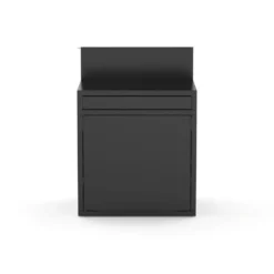 Support desserte pour plancha coloris noir en acier - 80 x 60 x 109 cm