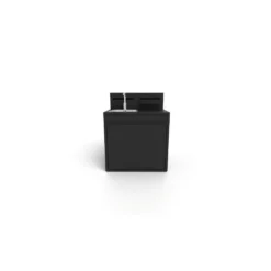 Support évier fermé en acier noir forme comptoir de bar Forge Adour - 90 x 97,2 x 112,5 cm