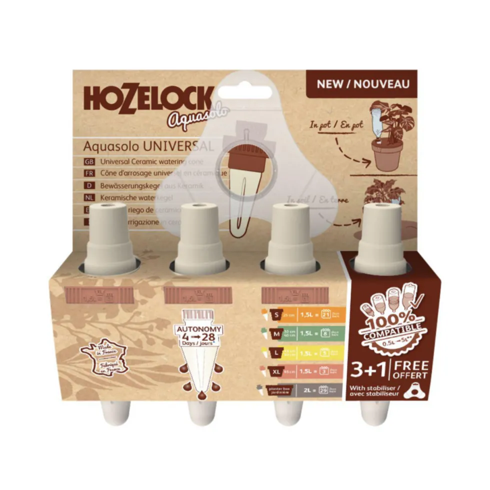 Système d'arrosage coloris rouge Hozelock Aquasolo - Pour pot taille XL Pack 3 + 1