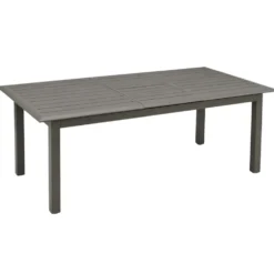 Table balcon Caméline II coloris marron en aluminium - 110 x 170 x 70 cm