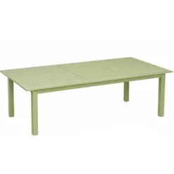 Table balcon coloris vert en aluminium Caméline II - 110 x 170 x 70 cm