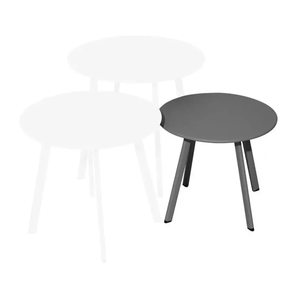 Table basse coloris noir en acier Massaî - 35 cm