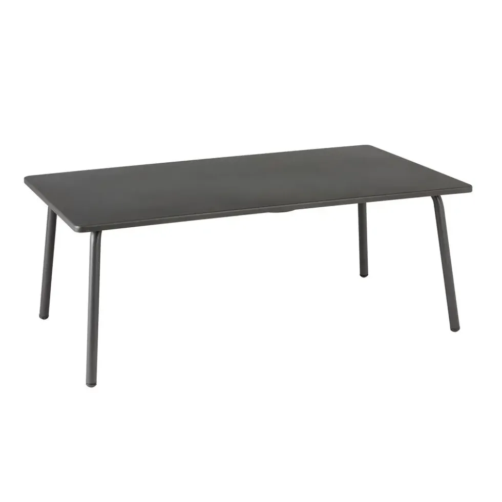 Table basse Vence Lafuma coloris gris en titane - 102 x 59 x 41 cm