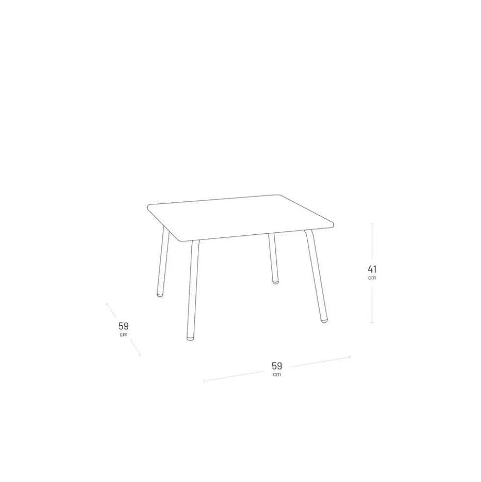 Table basse Vence Lafuma coloris gris en titane - 59 x 59 x 41 cm