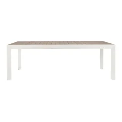 Table Calla avec allonges coloris blanc en aluminium - 160/240 x 100 cm