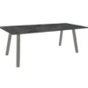 Table coloris graphite/Slate en aluminium Interno Stern - 220 x 100 x 75 cm