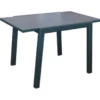 Table extensible en aluminium/verre, graphite/gris PROLOISIRS Elise - 90/170x90cm