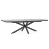 Table extensible en aluminium anthracide et pierre sintérisée Bizzotto Pascal Anthracite
