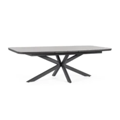 Table extensible en aluminium anthracide et pierre sintérisée Bizzotto Pascal Anthracite