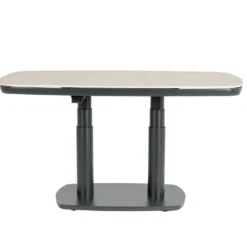 Table réglable anthracite en aluminium Bizzotto Talete - 135 x 83 x 51/72 cm