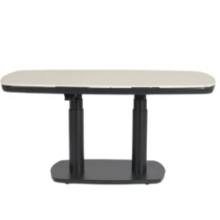 Table réglable anthracite en aluminium Bizzotto Talete - 135 x 83 x 51/72 cm