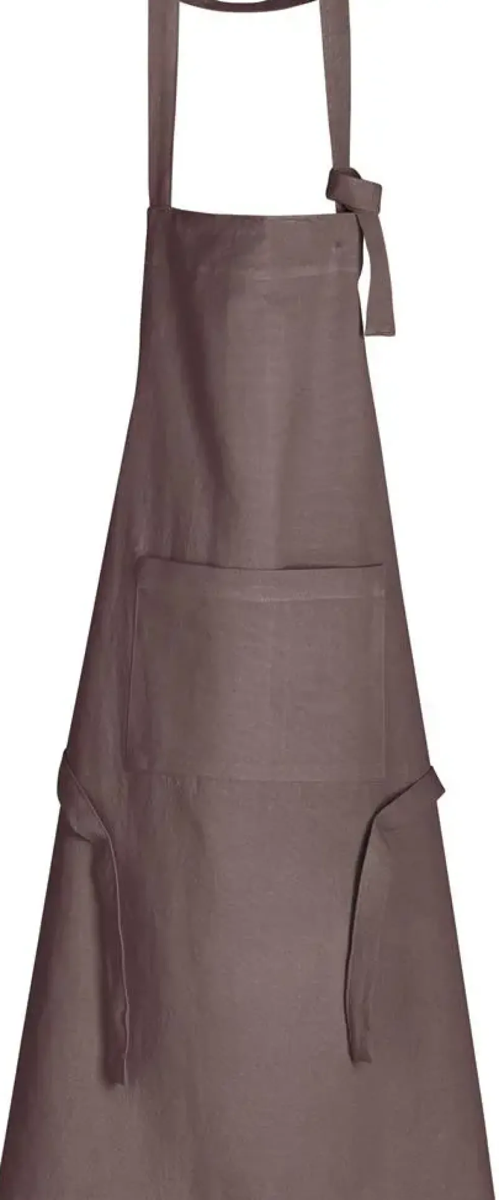 Tablier en coton recyclé coloris café Ada - 72 x 85 cm