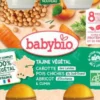 Tajine végétal carotte pois chiche et abricots d'Occitanie Baby bio - 2 x 200 g