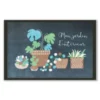 Tapis absorbant intérieur Sweetsol imprimé végétal stylisé - 60 x 40 cm