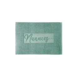 Tapis de bain fougères coloris vert 100% coton biologique Nuances - 50 x 70 cm