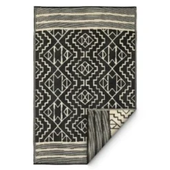 Tapis Kilimanjaro crème et noir