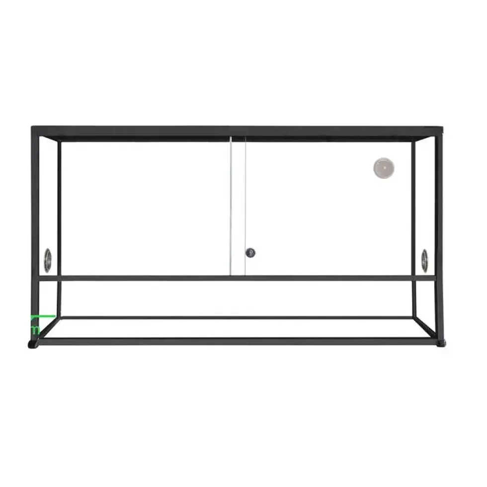 Terrarium pour reptile coloris noir en aluminium Reptile Planet Élégance – 80 x 45 x 45 cm
