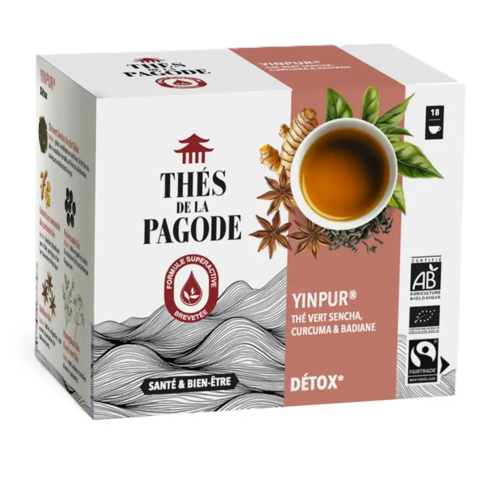 Thé Yinpur bio équitable Thés de la Pagode - 18 sachets