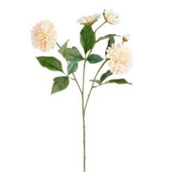 Tige de dahlia artificielle en plastique recyclé pêche - 67 cm