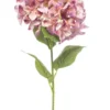 Tige d’Hortensia artificiel XL pêche et violet - Ø 27 x H 90 cm