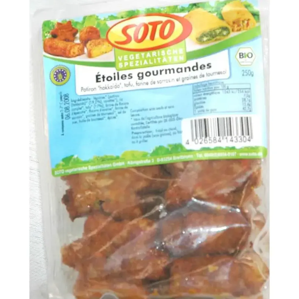 Étoiles gourmandes bio au potion et légumes Soto - 250 g