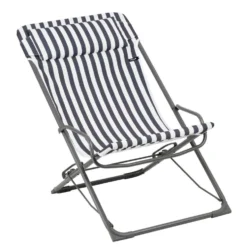Transat transaswing colorblock rayure Lafuma coloris marron en acier - 60 x 83 x 91 cm